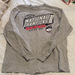 Blue 84 Gray UConn Huskies National Champions 2023 Long-Sleeve Shirt